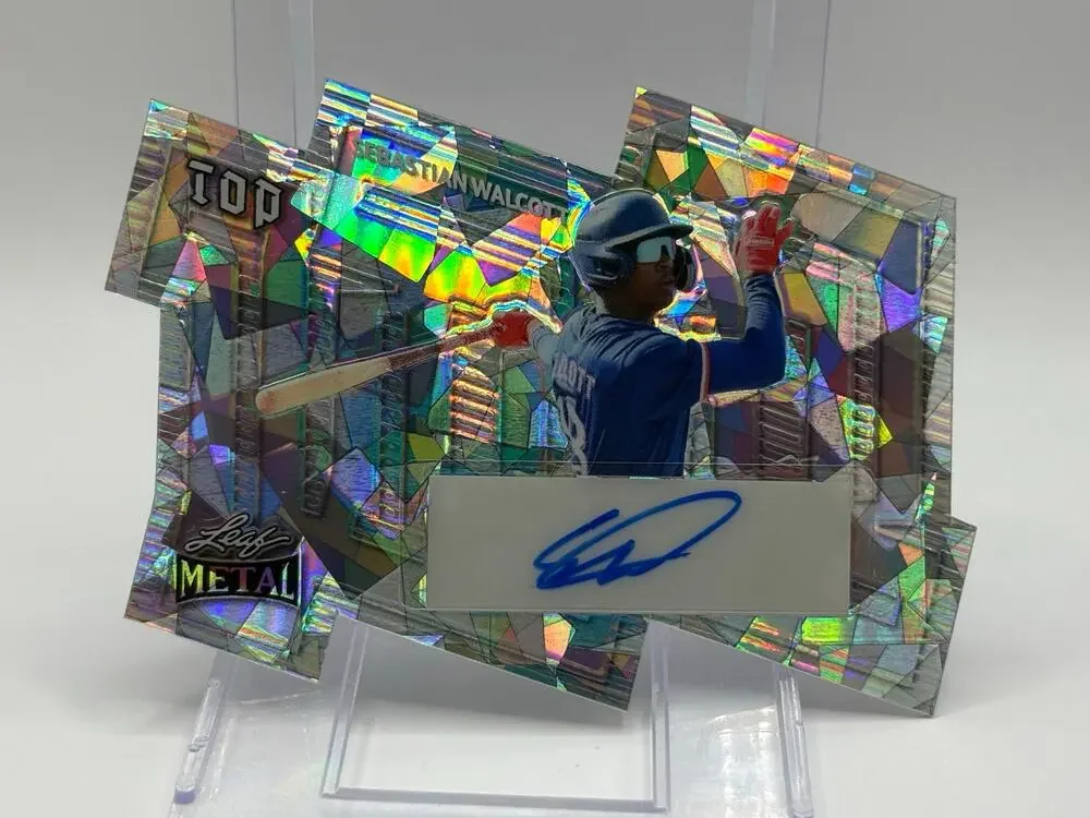 2024 Leaf Metal Sebastian Walcott Top 100 Die Cut Silver Crystal Auto 13/15 SP